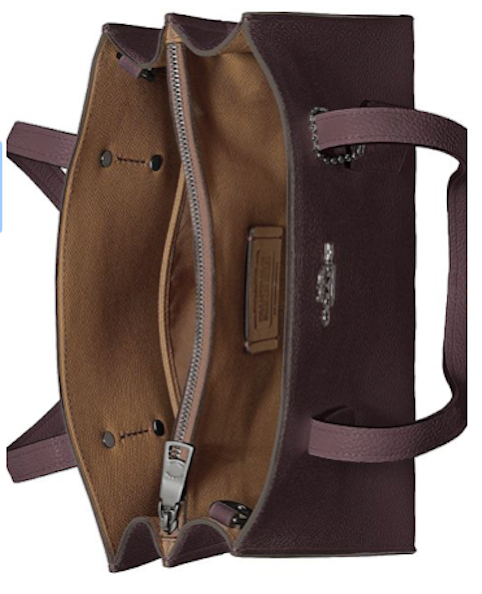 coach charlie carryall 28 oxblood